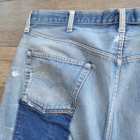Vintage Levis 501 Blue Button Fly Jeans USA Made 32x32 Distressed Redline - Picture 8 of 11